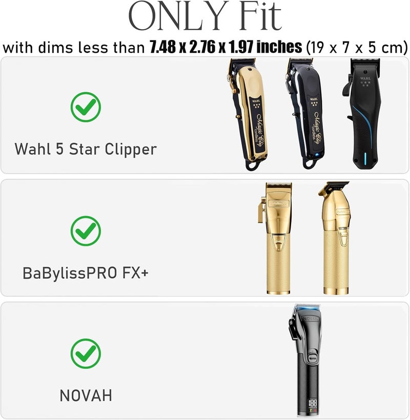 worfty Case Compatible with Wahl 5 Star/BaBylissPRO FX+/ NOVAH HCL-002 Professional Cord/Cordless Hair Clippers Barber Trimmers, Beard Trimmer Grooming Storage Holder (Case Only) (Black) - Image 2